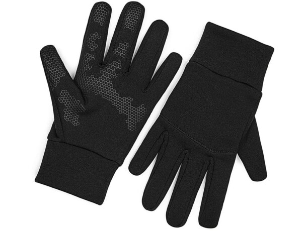 Guantes Softshell Sports B310 táctiles con tejido transpirable Negro detalle 4