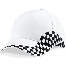 Gorra con diseño especial de carreras blanca personalizada