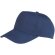 Gorra de poliester modelo sencillo con 5 paneles azul marino