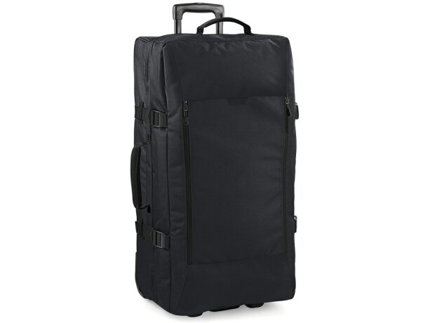 Maleta con asa de mano acolchada y mango retráctil personalizada negra Maleta con asa de mano acolchada y mango retráctil personalizada negra