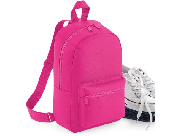 Mochila infantil asa de mano poliéster Fucsia detalle 4