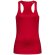 Camiseta atleta de mujer tejido técnico 135 gr con logo roja