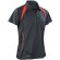 Polo de manga corta deportivo combinado 135 gr personalizado negro y rojo