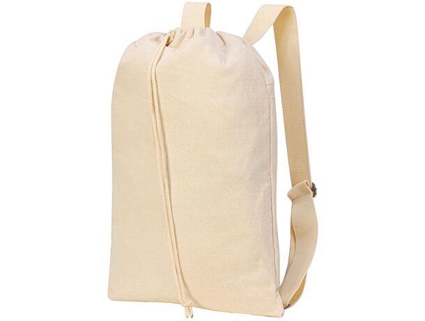 Mochila cuerdas Sheffield algodón lavado cierre cordón publicidad Gris/negro detalle 2