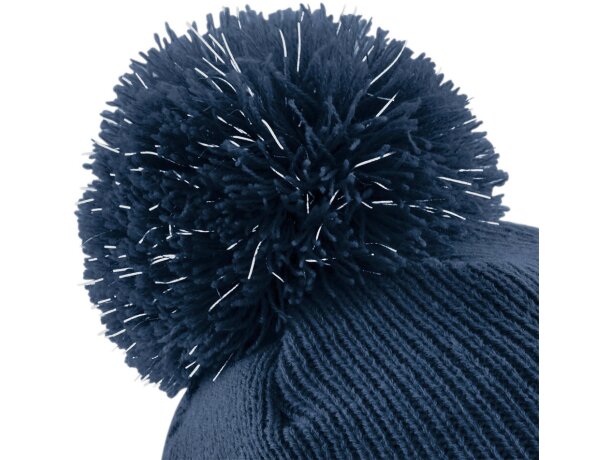 Gorro reflectivo con pom pom Marino francés detalle 1