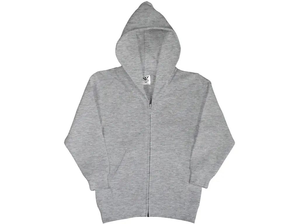 sudadera niños con capucha y cremallera combinada