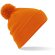 Gorro para el frío con pompón Naranja