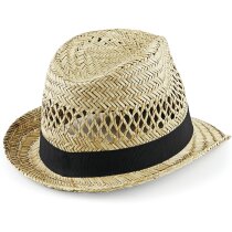 Sombrero hecho de paka ala corta personalizado natural