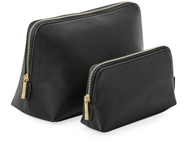 Boutique con cremallera, forro interior y diseño saffiano elegante Rosa suave detalle 3