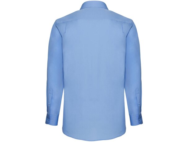Camisa Popelina manga larga hombre Azul medio detalle 2