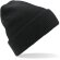 Gorro de poliester con dobladillo barato negro