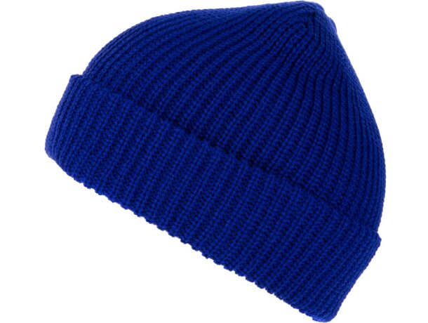 Gorro personalizado Watch acanalado poliacrílico navy Regatta Marino detalle 2