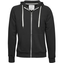 Chaqueta sudadera estilo urbano de hombre con capucha negra Chaqueta sudadera estilo urbano de hombre con capucha negra
