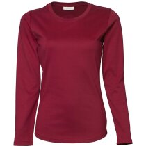 Camiseta manga larga de mujer 220 gr personalizada burdeos Camiseta manga larga de mujer 220 gr personalizada burdeos