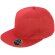 Gorra con visera plana de diseño roja