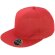 Gorra con visera plana de diseño personalizada roja