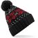 Gorro para la nieve de punto decorado Negro/rojo clasico/blanco detalle 1