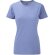 Camiseta de mujer blanca 155 gr personalizada azul claro