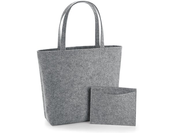 Bolsa de poliester con asas de mano Gris deportivo detalle 1