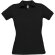 Polo de mujer manga corta 100% algodón Negro