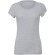 Camiseta larga de mujer con manga corta personalizada gris