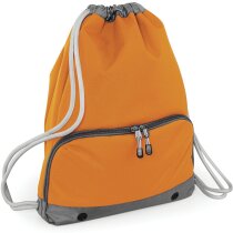 Mochila con cuerdas con gran bolsillo frontal grabada natural Mochila con cuerdas con gran bolsillo frontal grabada natural