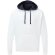 Sudadera unisex contrastada Blanco/marino