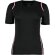 Camiseta de mujer manga corta detalles de color 135 gr personalizada negro y fucsia