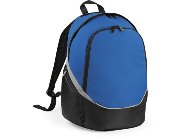 Mochila deportiva colores combinados azul royal personalizado