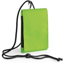 Funda de poliester con colgante y mosquetón roja personalizada Funda de poliester con colgante y mosquetón roja personalizada