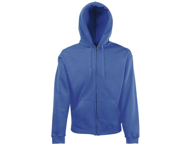 Sudadera unisex con capucha y cremallera entera azul royal Sudadera unisex con capucha y cremallera entera azul royal