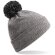 Gorro con pom pom unisex plegable Negro/azul electrico