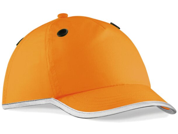 Gorras running unisex nylon con ribetes reflectantes Amarillo fluorescente detalle 5
