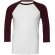 Camisetas manga larga para empresas poliéster 128 g/m2 Baseball Natural/rosa pastel