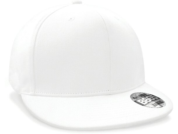 Gorra de estilo rapero en colores merchandising blanca