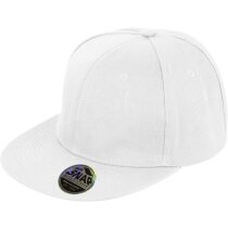 Gorra con visera plana de diseño personalizada blanca