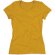 Camiseta de mujer Janet con cuello canalé amarillo