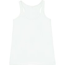 Camiseta espalda nadadora de mujer personalizada blanca Camiseta espalda nadadora de mujer personalizada blanca