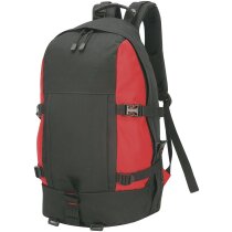 Mochila de poliéster con gran abertura negra Mochila de poliéster con gran abertura negra