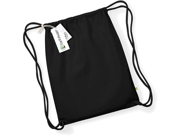 Bolsa mochila de algodón orgánico muy resistente grabada