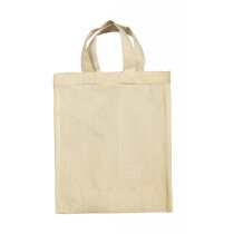 Bolsa de algodón pequeña con asas cortas Bolsa de algodón pequeña con asas cortas