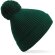 Gorro de invierno impresa dobladillo unisex elastano Verde botella