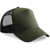 Gorra sencilla con 5 paneles y rejilla trasera gris claro