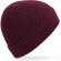 Gorros invierno dobladillo unisex poliéster canalé Borgoña