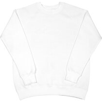 Sudadera de mujer entallada con goma en puños merchandising blanca Sudadera de mujer entallada con goma en puños merchandising blanca