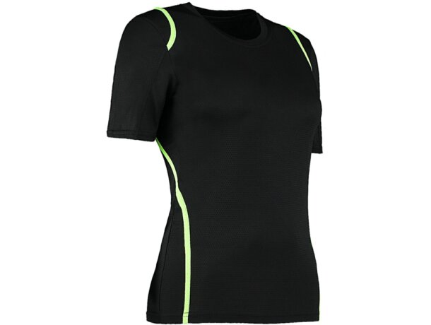 Camiseta de mujer manga corta detalles de color 135 gr