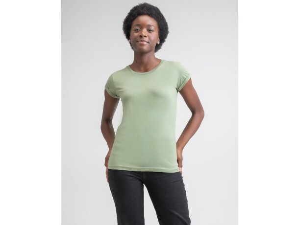 Camiseta de mujer sin mangas Paramedico verde detalle 2