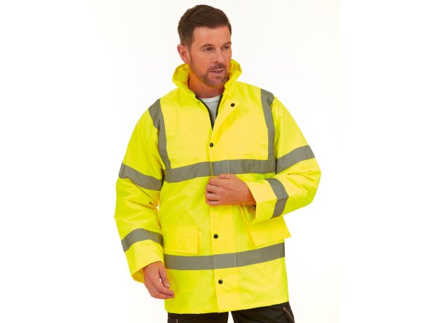 Chaqueta de seguridad Motorway Fluo Amarillo fluorescente detalle 2