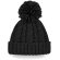Gorro punto melange pompón banda térmica Suprafleece