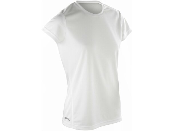 Camiseta de mujer blanca manga corta 160 gr